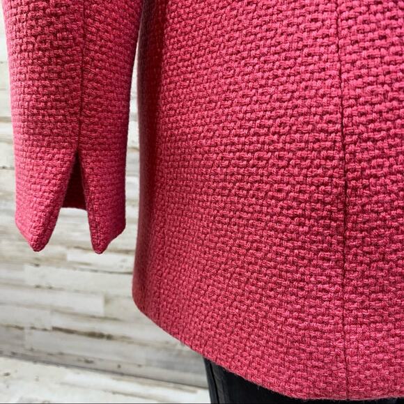 Talbots Tweed Wool Coat Jacket Womens Size 4 Coral Retro Classic Traditional - Picture 11 of 14